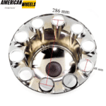 1pc 354mm Chrome Truck Wheel Rear Axle Covers with 10pcs Lug Nuts Axle Cover Kit - 20274032RRx1+20274032Nx10 - Image 3