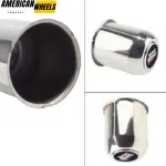 3.74in Stainless Push Through Trailer Wheel Center Caps for 3.74" Bore 3.9" Tall Truck RV Rims - 20274343 - Image 3