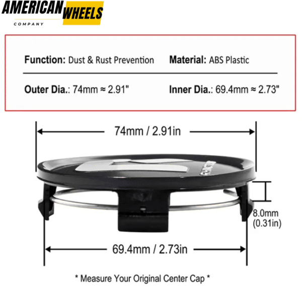 Mercedes-Benz B C CL CLS GLS Class Wheel Center Caps # A1714000125 74mm 2.91in 4pcs - 63006=[13990+71014]x4 - Image 3