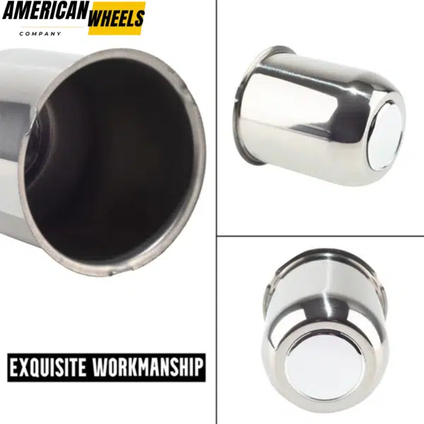 95mm 3.74in Push Through Center Caps for 3.74" Bore Rims Stainless Steel Center Hub cap - 20274323 - Image 7