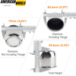 77mm 3.03in Stainless Steel Truck Wheel Center Caps for 3.03in Bore Boat Trailer RV Rims - 20274322 - Image 13