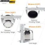 77mm 3.03in Stainless Steel Truck Wheel Center Caps for 3.03in Bore Boat Trailer RV Rims - 20274322 - Image 13