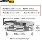 Subaru Impreza Honda Accord Enkei Wrest RTX Wheels Center Caps 59mm 2 5/16in 4pcs - 63004=[13779+71013]x4 - Image 3