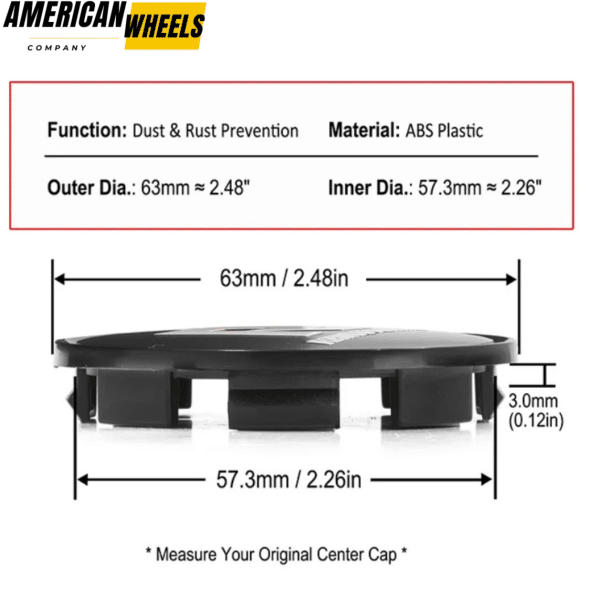 Dodge Subaru Impreza Legacy Chrysler PT Cruiser Weds SSR Wheel Center Caps 63mm 2 7/16in 4pcs - 20263003=[13669+71013]x4 - Image 3