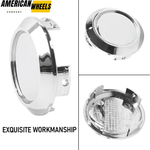 Chrome Universal Wheel Center Hub Caps OD: 64.3mm 2.53in ID: 60mm 2.36in - 20260015CH - Image 2