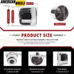 124mm 4.88in Chrome Push Thru Center Hub Caps Removable Top Cap 4pcs - 20263013CH [74073+71012] - Image 2