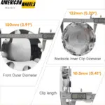 2003-2008 Infiniti FX35 FX45 20 inch 8 Spoke Wheels Center Caps 40315-CG210 40315-CG710 150mm 5 7/8in - 20274241CH - Image 3