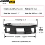 Nissan 350Z Maxima Infiniti Q45 Q60 Wheel Center Caps OD: 54mm ID: 50mm 4pcs - 63008=[13697+71012]X4 - Image 4