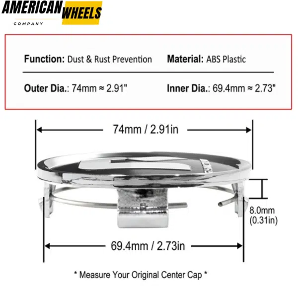 Mercedes-Benz B C CL CLS GLS Class Wheel Center Caps # A1714000125 74mm 2.91in 4pcs - 63006=[13990+71014]x4 - Image 4