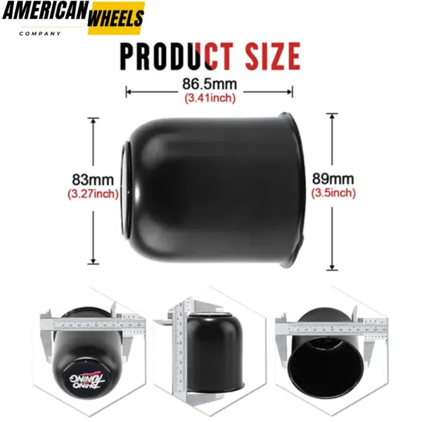 3.27in Stainless Trailer Center Caps Push Through Hub Cap for 3.27in B 2.95in H Truck RV Wheels - 20274342 - Image 4