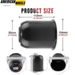 3.74in Stainless Push Through Trailer Wheel Center Caps for 3.74" Bore 3.9" Tall Truck RV Rims - 20274343 - Image 4