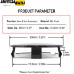 Toyota Tacoma Tundra Sequoia Wheel Center Cap C32C-TOY 83mm 3.27in 4pcs - 20272037 - Image 7