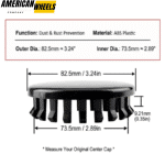 4pcs 82.5mm 3.25in for GMC Sierra 1500 Chevy Tahoe Center Caps #22837060 - 20214676 - Image 6