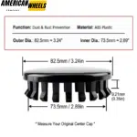 4pcs 82.5mm 3.25in for GMC Sierra 1500 Chevy Tahoe Center Caps #22837060 - 20214676 - Image 6