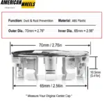 NISSAN Armada Frontier Titan Xterra Wheel Center Caps #40342-EA210 70mm 2 3/4in 4pcs - 20263001=[14446+71015]x4 - Image 4