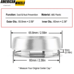 AVID.1 AV-06 AV-20 Wheel Center Cap Replacement 66mm 2 9/16in 4pcs - 20260011 - Image 4