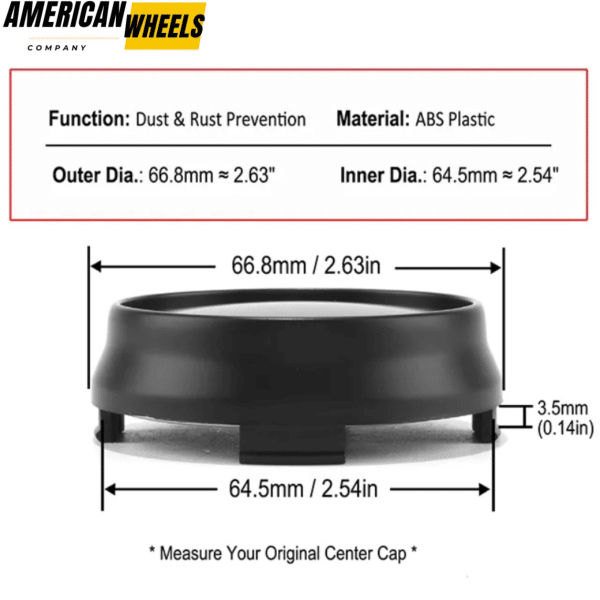 OD: 67mm 2.63in / ID: 65mm 2.54in Universal Wheel Center Caps #SW307K67 - 20260010 - Image 5