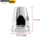 1pc 354mm Chrome Truck Wheel Rear Axle Covers with 10pcs Lug Nuts Axle Cover Kit - 20274032RRx1+20274032Nx10 - Image 4