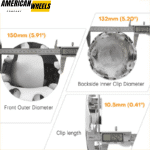 2003-2008 Infiniti FX35 FX45 20 inch 8 Spoke Wheels Center Caps 40315-CG210 40315-CG710 150mm 5 7/8in - 20274241CH - Image 3