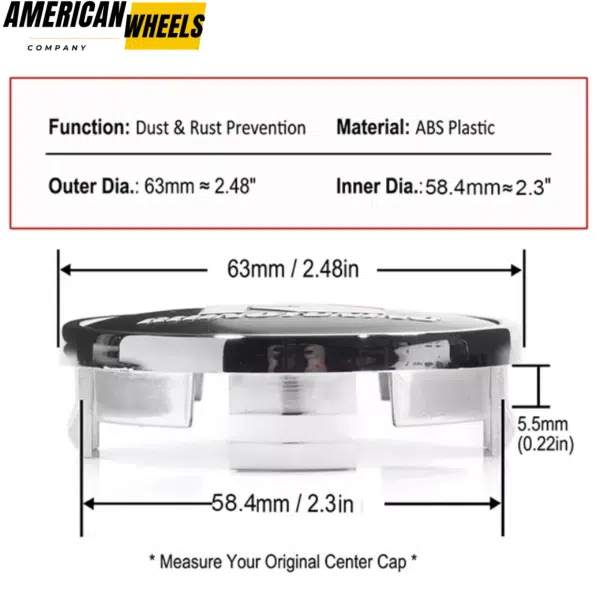 Dodge Chrysler Jeep Chevrolet Universal Wheel Center Caps #52110398AA 63mm 2 15/32in 4pcs - 20263002=[13796+71013]x4 - Image 6