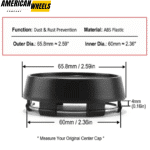 AVID.1 AV-06 AV-20 Wheel Center Cap Replacement 66mm 2 9/16in 4pcs - 20260011 - Image 6