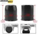 81mm 3.19" Stainless Steel Push Through Center Caps 2x Closed 2x Open End for Truck Rims - 74346MB=[74334MB+74327MB]x2 - Image 3