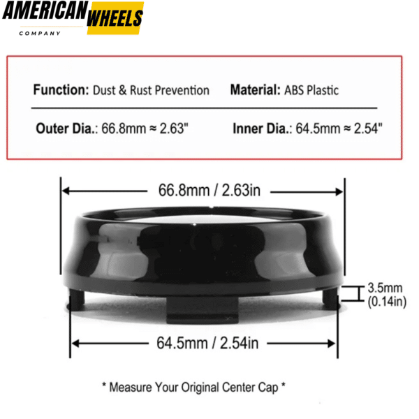 OD: 67mm 2.63in / ID: 65mm 2.54in Universal Wheel Center Caps #SW307K67 - 20260010 - Image 6