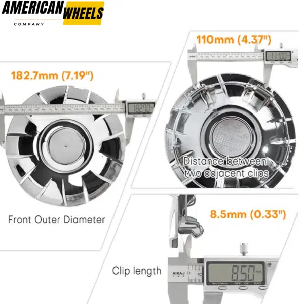 2007-2009 Chrysler Aspen Wheel Center Cap #52013719AA 183mm 7 3/16in 4pcs - 20274237CH - Image 3