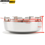 4pcs 135mm 5 5/16in for SOTA Offroad 8 Lug Wheel Rim Center Cap #A608F-1 - 20274229CHx4 - Image 4