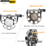 235mm 9.25in Wheel Center Caps for GMC Sierra 2500 / 2500HD / 3500HD Rim #22909152 #22910733 - 20274248CH - Image 6