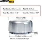 1997-2019 Nissan Patrol GU Y61 Wheel Center Caps #40342VC310 130mm 5 2/16in 4pcs - 20274250 - Image 6