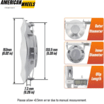 BMW 6-Series E63 E64 645i 650i Wheel Center Hub Cap #36136763117 153mm 6in 4pcs - 20274245 - Image 8