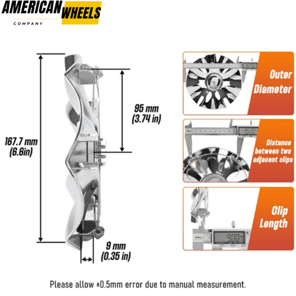 2008-2010 Chrysler Town and Country Wheel Center Caps #04721717AA #4721717AA 4pcs 168mm 6 10/16in - 20274236 - Image 6