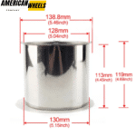 5.15in Stainless Steel Opened End Push Thru Trailer Center Caps for 5.15" Center Bore - 20274315 - Image 9