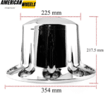 1pc 354mm Chrome Truck Wheel Rear Axle Covers with 10pcs Lug Nuts Axle Cover Kit - 20274032RRx1+20274032Nx10 - Image 5