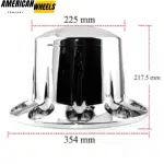 1pc 354mm Chrome Truck Wheel Rear Axle Covers with 10pcs Lug Nuts Axle Cover Kit - 20274032RRx1+20274032Nx10 - Image 5