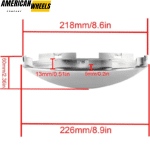 1pc 226mm 8 7/8in Semi Truck Replacement Top Cap for Rear Axle Cover - 20274122CH - Image 3