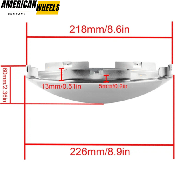 1pc 226mm 8 7/8in Semi Truck Replacement Top Cap for Rear Axle Cover - 20274122CH - Image 3