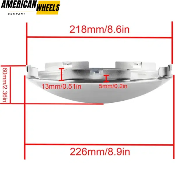 1pc 226mm 8 7/8in Semi Truck Replacement Top Cap for Rear Axle Cover - 20274122CH - Image 3