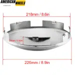 1pc 8.9in Semi Truck Dome 6 Notches Front Hub Cap Trailer Center Axle Cover - 20274123CH - Image 4