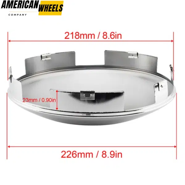 1pc 8.9in Semi Truck Dome 6 Notches Front Hub Cap Trailer Center Axle Cover - 20274123CH - Image 4