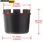 4pcs 72mm 2.82in Wheel Center Caps ID: 67mm 2.64in Center Hub Caps - 20260016MB[60014MB+13707]x4 - Image 4