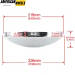 1pc 226mm 8.9in Semi Truck Metal Dome Wheel Center Caps Replacement - 20274121CH - Image 5