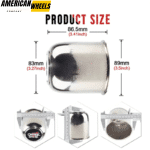 3.27in Stainless Trailer Center Caps Push Through Hub Cap for 3.27in B 2.95in H Truck RV Wheels - 20274342 - Image 5
