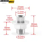 100pcs 21mm Wheel Rivets Nuts for 11.1mm Hole Pro Comp Wheels PRO SERIES 7033 WHEELS 7 - 20237003CH - Image 4