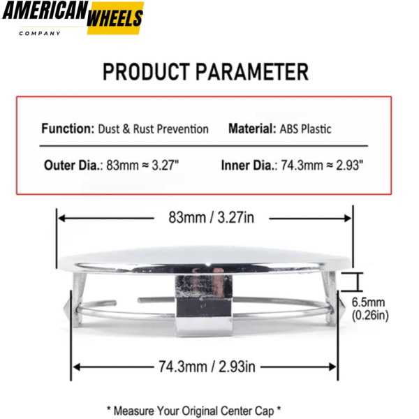 Toyota Tacoma Tundra Sequoia Wheel Center Cap C32C-TOY 83mm 3.27in 4pcs - 20272037 - Image 9