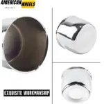 125mm 4.92in Trailer Stainless Steel Center Caps for 4.92" Bore 3.54" Tall Truck Rims - 20274328 - Image 7