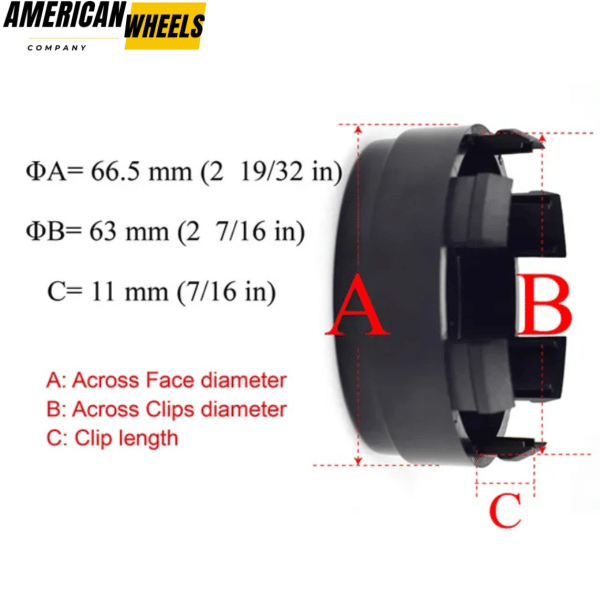 4pcs 67mm 2.62in Floating Center Caps for Enkei RPF1 Rays ZE40 F150 18" Rim - 14569[14006+14519BK] - Image 3