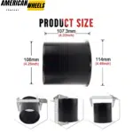 2x Closed and 2x Open End 4.25 Stainless Steel Center Cap for Trailer Rims - 20274336MB=[74332MB+74333MB]x2 - Image 3