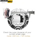 200mm 7.87in Wheels Center Caps for Chevrolet Silverado 1500 20" 10 Spoke Rims #22871243 - 20290012CH - Image 7